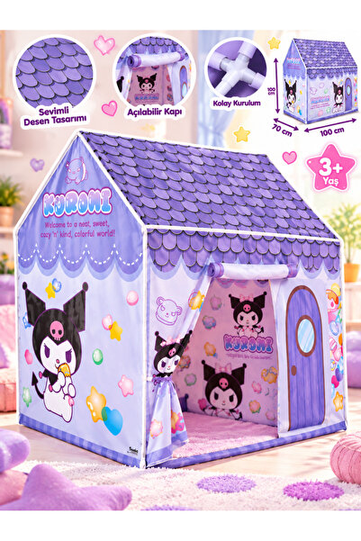 SAZE Şaze Shop Desenli Çocuk Oyun Çadırı 100 x 70 x 100 cm Ev Tipi Oyun Evi K...