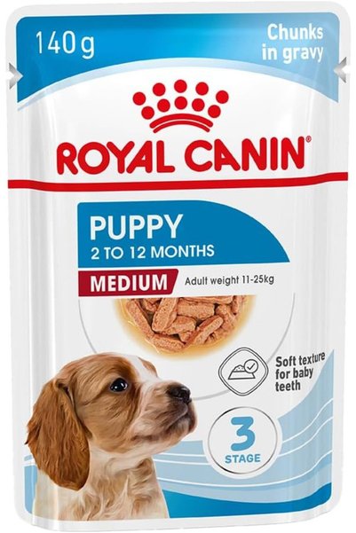 Royal Canin Medium Puppy Gravy Yavru Köpek Yaş Maması 140 gr x 10 Adet