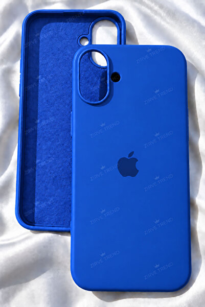 Revasser iPhone 16 için Kılıf Lansman Logolu İçi Yumuşak Kadife 16 kılıfı sil...