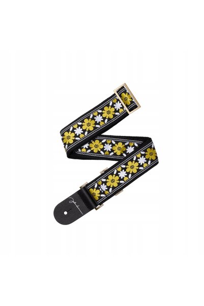 NO BRAND Curea de chitară D'Addario John Lennon Rooftop Jacquard – Flori galbene