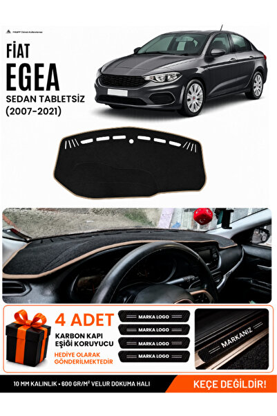 e-biz Fi̇at Egea Sedan (2007-2021) Tablet-Free Compatible Dashboard Cover, Da...