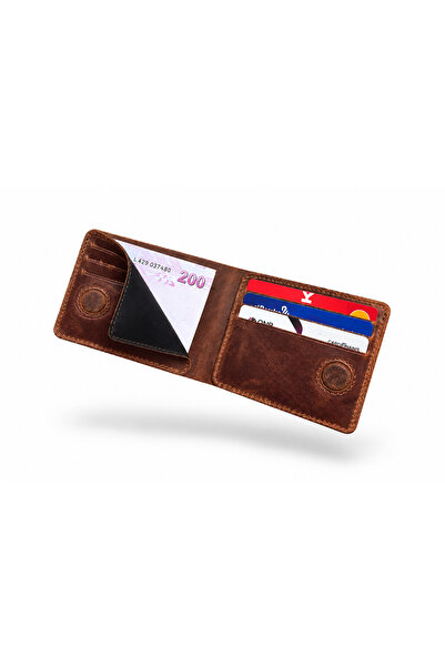 SANAT %100 Hakiki Deri Fenza Model Erkek Cüzdan - Mıknatıslı Şık Minimalist C...