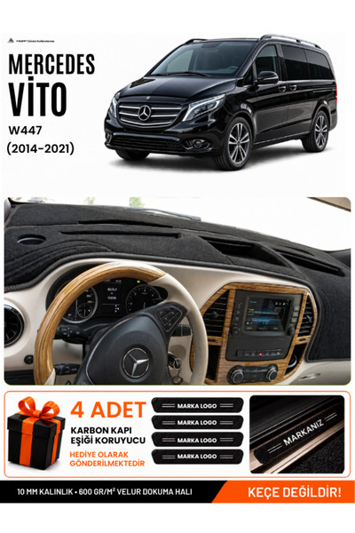 e-biz Mercedes Vi̇to W447 (2014-2021) Compatible Glove Box Protection, Glove ...