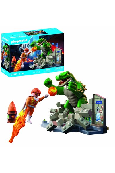 Playmobil 71831 Set de luptă pe iacusi cu șopârlă +4 ani
