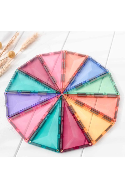 Connetix BLOCURI MAGNETICE CREATIVE 40 PIESE PACHET GEOMETRIE PASTEL