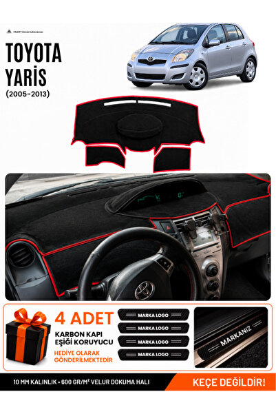 e-biz Toyota Yaris (2005-2013) Compatible Dashboard Cover, Dashboard Case - B...