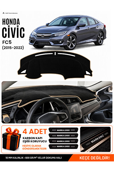 e-biz Honda Civic Fc5 (2015-2022) Compatible Dashboard Cover, Dashboard Case ...
