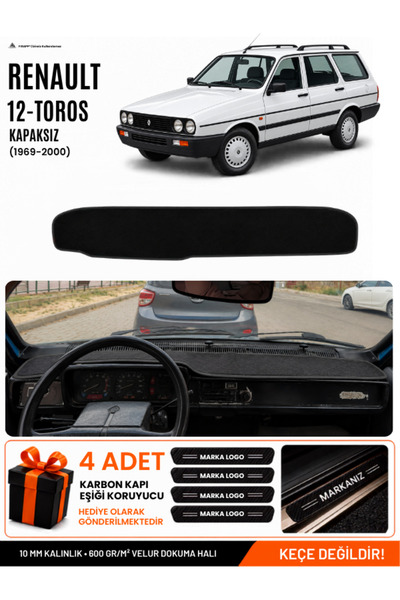 e-biz Renault 12 Toros Without Cover (1969-2000) Compatible Glove Box Cover, ...