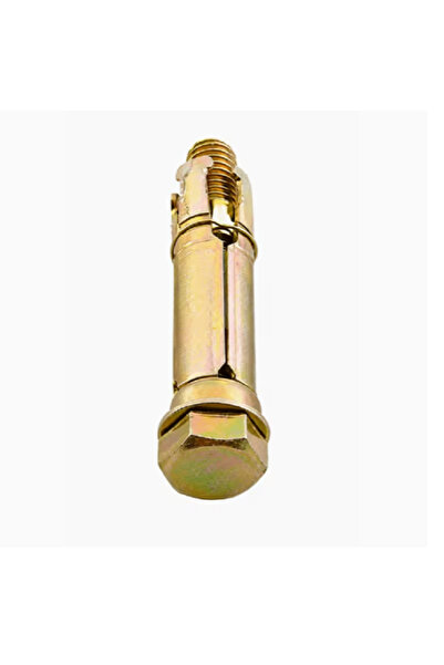 Generic Brand M12 Fix Bolt 20 Pieces Box, Heavy Duty Expansion Anchor Bolt, Gold Tone Metal Sleeve Anchor For Concrete Brick Block Masonry Wall Fixing
