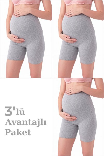 Arma Yıldız شورت بوكسر للحوامل من القطن الليكرا، 3 قطع، قماش ناعم ومرن