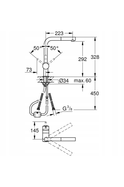 Grohe MINTA Robinet de chiuvetă, DN 15
