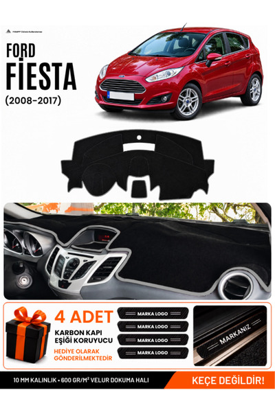 e-biz Ford Fi̇esta (2008-2017) Compatible Glove Box Protection, Glove Box Cov...