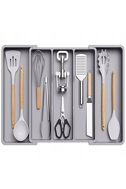 NO BRAND ORGANIZATOR PENTRU SERTAR PENTRU UTENSILE DE BUCĂTĂRIE – TAVĂ MARE E...