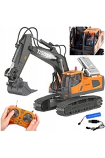 Skleplolki Excavator RC cu telecomandă 1:20 - jucărie cu lumini și sunete