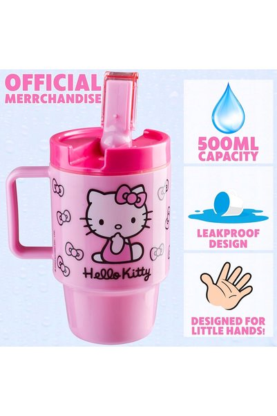 Hello Cana termică pentru copii Kitty 530ml roz, cadou ideal