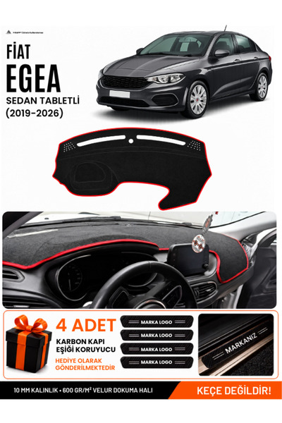 e-biz Fi̇at Egea Sedan (2019-2026) Compatible Glove Box Cover with Tablet Hol...