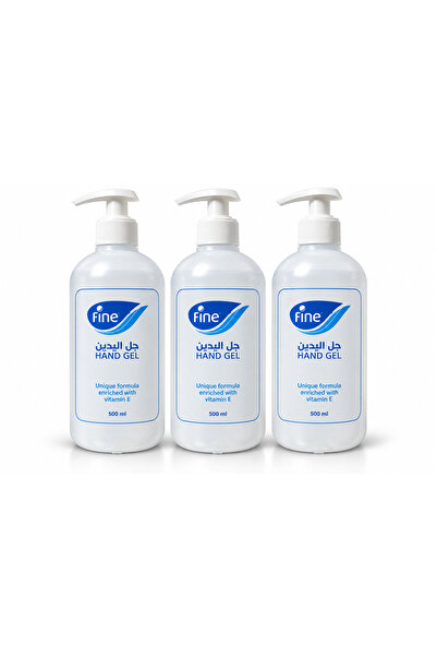 FINE Faen Hand Sanitizer Gel Vitamin E, 500 ml X 3 Pieces, Gel Antiseptic and...