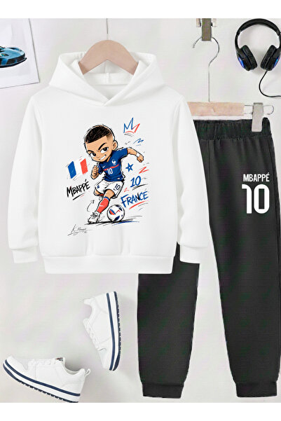 STİL-X Mbappe Printed Boys' Tracksuit, 3-Yarn Shardooned Fabric