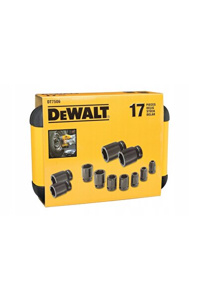 Dewalt Set de chei tubulare de impact de 1/2 inch cu adaptor, 16 piese, DT7506