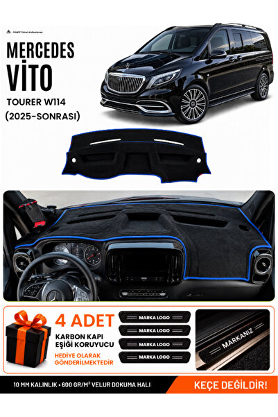 e-biz Mercedes Vi̇to W114 Tourer (2025-Onwards) Compatible Torpedo Cover, Tor...