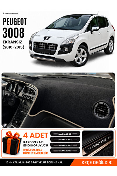 e-biz Peugeot 3008 Screenless (2010-2015) Compatible Dashboard Cover, Dashboa...