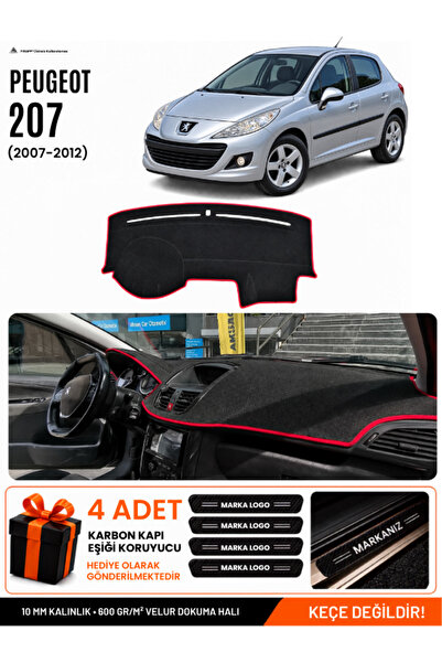 e-biz Peugeot 207 (2007-2012) Compatible Glove Box Cover, Glove Box Case - Bl...