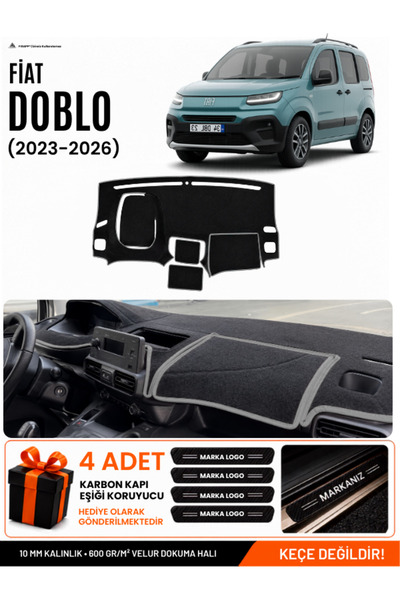e-biz Fi̇at Doblo (2023-2026) Compatible Glove Box Protection, Glove Box Cove...