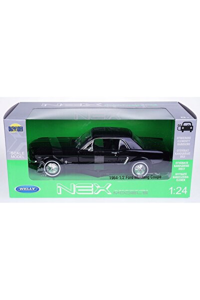 WELLY 1964 1/2 MUSTANG COUPE MODEL METALIC 1:24 NEGRU