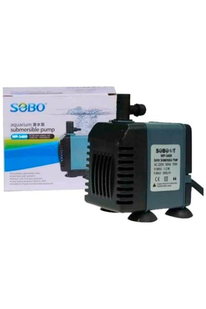 Sobo Akvaryum Kafa Motoru 15W WP-3400 880 L/H Enerji Tasarruflu Uzun Süreli