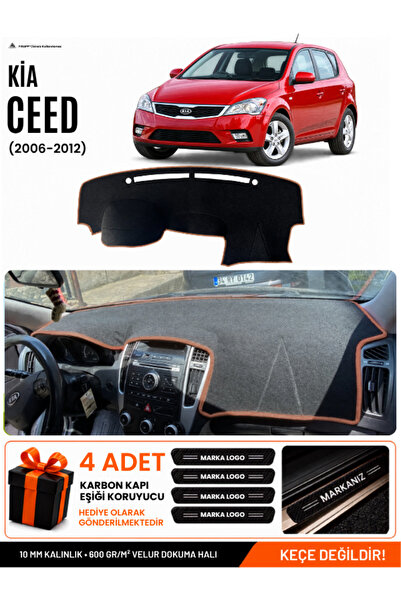 e-biz Kia Ceed (2006-2012) Compatible Dashboard Cover, Dashboard Case - Black...