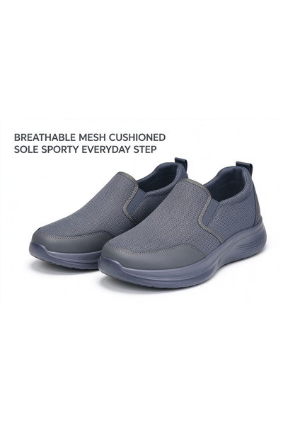 huanhuiwa New men's mesh slip-on casual shoes anti-slip wear-resistant thick ...