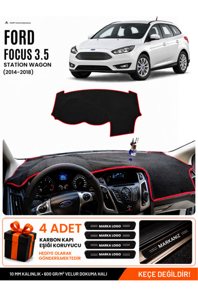 e-biz Ford Focus 3.5 Station Wagon (2014-2018) Compatible Dashboard Cover - B...