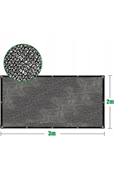 NO BRAND Prelată neagră 200 x 300 cm cu ocheți, husă de 2 x 3 m