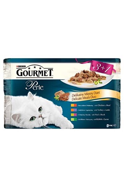 Gourmet Hrană umedă pentru pisici Pearl Duo, Gourmet, Diverse arome, 4 x 85 g