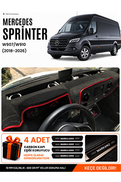 e-biz Mercedes Spri̇nter W907-W910 (2018-2026) Compatible Dashboard Cover - B...