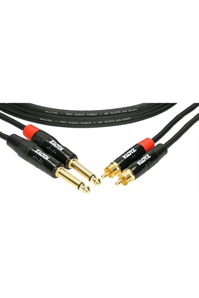 NO BRAND Cablu KLOTZ KT-CJ150 2x RCA - 2x Jack 6.3mm 1.5m
