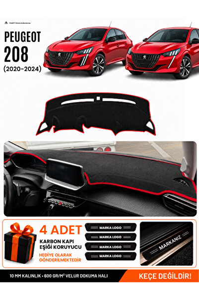 e-biz Peugeot 208 (2020-2024) Compatible Dashboard Cover, Dashboard Case - Bl...