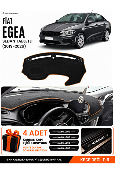 e-biz Fi̇at Egea Sedan (2019-2026) Compatible Dashboard Cover with Tablet Hol...