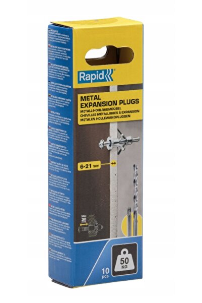 Rapid Dibluri de expansiune pentru pereți goi, grosime 6-21mm, sarcină 50kg
