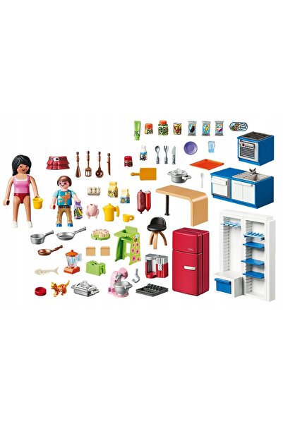 Playmobil DOLLHOUSE 70206 Set Bucătărie de Familie pentru copii +4 ani