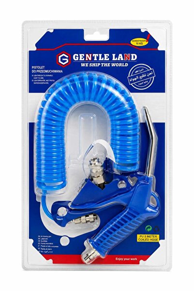 Generic Brand Professional Air Blow Gun Kit with 5m Pu Coiled Air Hose and Qu...