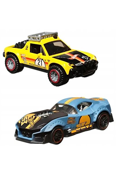 HOT WHEELS Mașini cu arc de tracțiune, set de 2: Muscle Car și Porsche 914