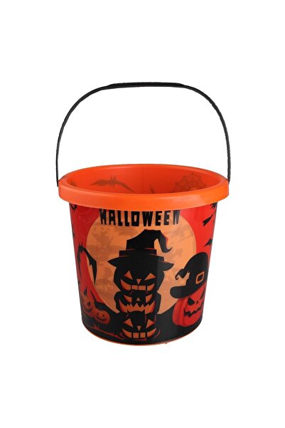 OEM Galeata din Plastic Portocaliu Trick or Treat cu Imagine de Halloween Ø18...