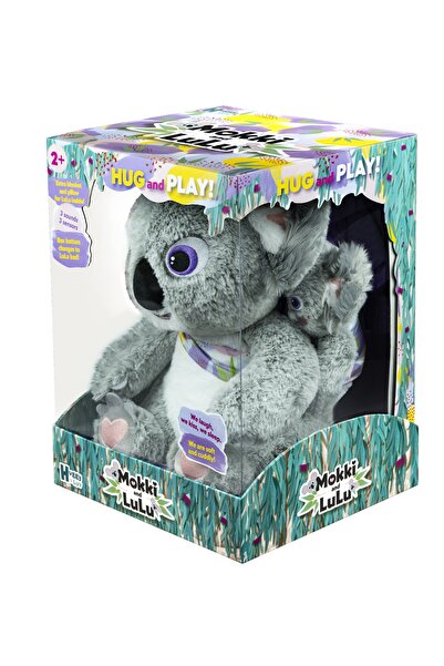 TM TOYS Jucărie de pluș interactivă urs panda, koala Mokki și bebelușul Lulu