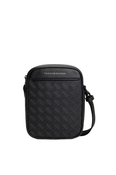 Tommy Hilfiger Ανδρικό TH Modern Monogram Reporter Τσαντάκι Μαύρο AM0AM14844-BDS