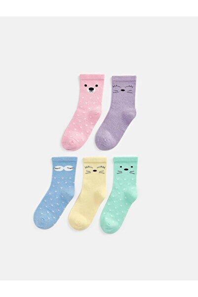 LC Waikiki 5-Pack Patterned Girls' Socks (W6)