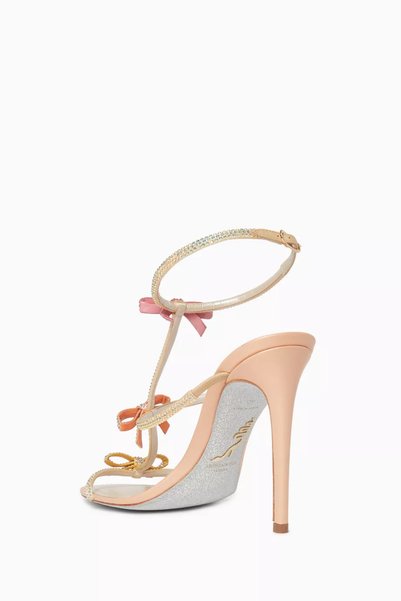 Shoes Caterina 105 Bow Sandals in Satin