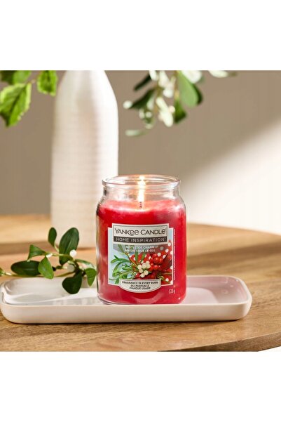 Yankee Candle Lumânare pentru inspirația casei, cu motiv de vâsc, mare, 538g