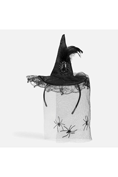 OEM Στέμμα για τα μαλλιά από το Halloween με καπέλο μάγισσας , Τούλι και αράχνες