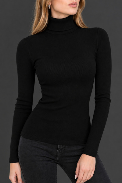 Cosy&Chic Unisex Premium Cotton Turtleneck Camisole Hooded Slimfit High Neck ...